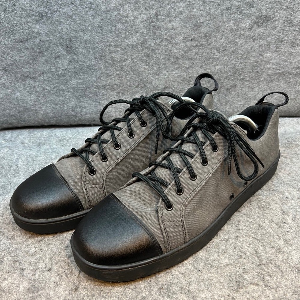 Woobies Mod 1 Mens Tactical Shoes Gray Black Canvas Lace Up Sneakers Comfort S